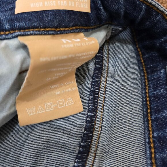 Kut from the Kloth Ana High Rise Fab Ab Flare Medium Wash Sz 8 Pre Owned - Picture 5 of 5